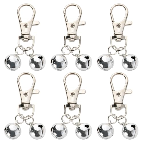 6 Pcs Bells for Dog Collars, Dog Collar with Bell, Heavy Duty Sna...