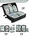 Gonex 8 Set Compression Packing Cubes for Travel Essentials, Expandable Mesh Organizer with Toiletry, Laundry, Shoe, Cable Bags for Suitcases, Gray
