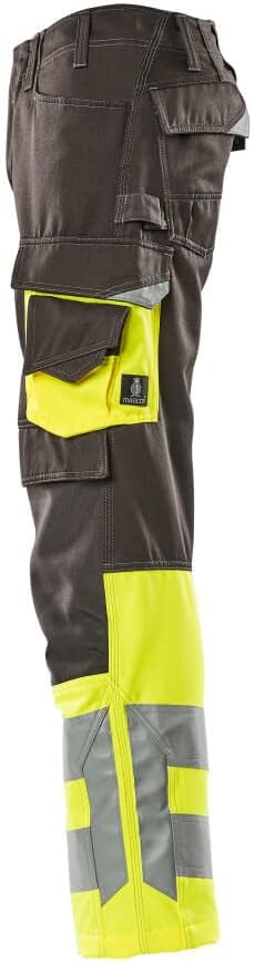 Mascot 15679-860-1817-90C60 Size L90cm/C60 "Leeds" Trousers - Dark Anthracite/Yellow - Image 3
