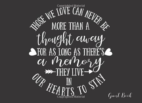 As Long as There's a Memory Guest Book: Funeral & Memorial Service or Celebration of Life Condolence Book with Lined & Blank Pages for Signatures and Sympathies (Funeral & Memorial Guest Books)