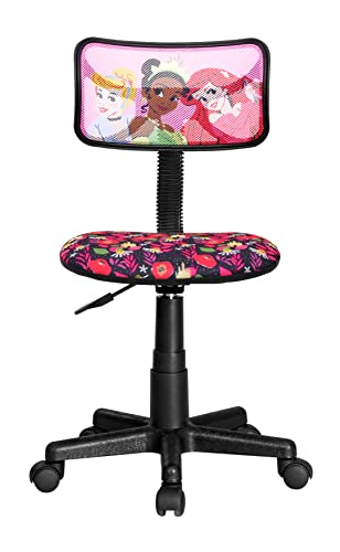 Image of Disney Princess Adjustable Swivel Mesh Rolling Desk Chair, for Kids, Teens and Adults