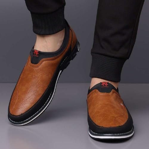 Image of Men's Oxford Business Casual Shoes Office Loafers Dress Comfort Driving Shoes