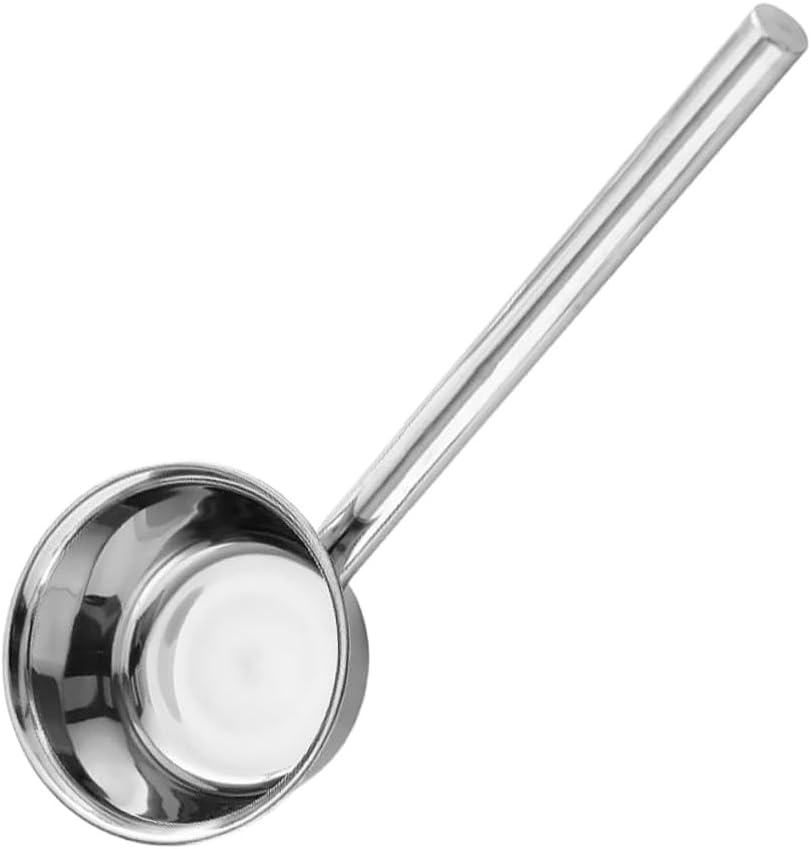 Stainless Steel Water Ladle Long Handle Medium Size Household Kitchen Scoop Multipurpose Soup Spoon for Cooking and Serving