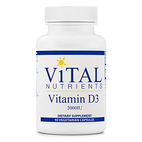 Vital Nutrients - Vitamin D3 - Supports Calcium Absorption and Bone Health - 90 Vegetarian Capsules per Bottle - 2,000 IU