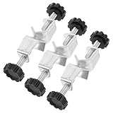 FRCOLOR Soporte de Abrazadera de Nuez de Laboratorio Ajustable de Alta Resistencia, 3 Piezas con Doble Tornillo para Equipo de Química, Herramienta Versátil para Sujeción Segura