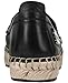 KARL LAGERFELD Women's Michaela Slip On Espadrille Sandal with Pins, Black, 9