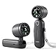 Diveblues iTurbo Handventilator, 9m/s Hohe Geschwindigkeit, 5-stufiger, LED-Display, wiederaufladbarer Akku, 3-in-1 Hand, Hals& Tischventilator, Mini Ventilator für Reisen, Strand, Arbeit & Outdoor