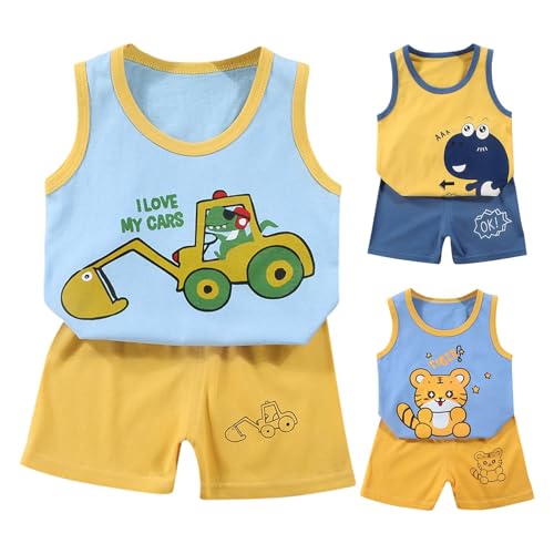 Boys Girls 2 Piece Outfits Tank Top and Shorts Kids Toddler Oversized 𝐋ounge Set Athletic Outfits Summer 𝐋oungewear4