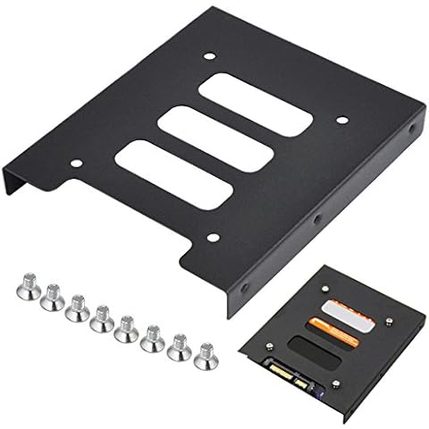 Kasstino 2.5" to 3.5" SSD HDD Metal Adapter Mounting Bracket Hard Drive Holder for PC AP Cover