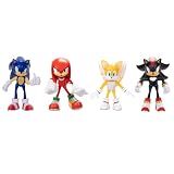 Sonic The Hedgehog 2.5' Best of Modern Sonic Action Figures, Includes Sonic, Shadow, Tails, and Knuckles