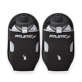 Fitletic - Extra Mile Holster Bottle Add-On for Runners, Attachable Water Bottle Carrier for Running Waist Belt, Jogging, or Walking Hydration (Black Cap, 8 Oz Pair)
