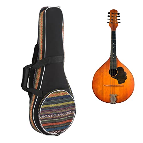 Bolsa de Mandolina, Portátil Estuche de Mandolina Bolso Mandolina Vintage de Tela Oxford Estuche de Guitarra de Viaje, Bolsa de Mandolina para Llevar Mantolina para Accesorios de Acabado