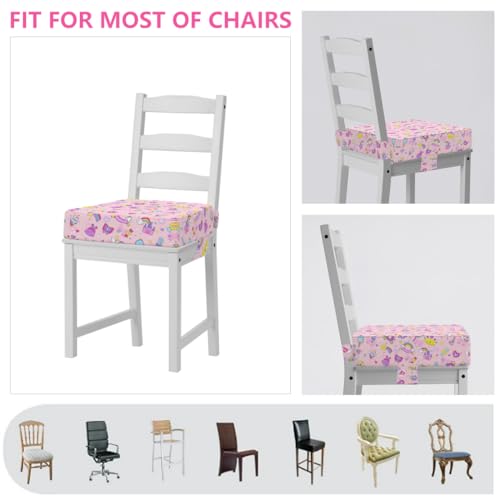 Image of Toddler Booster Seat for Dining Table, KIDUN 4 inch Heightening Cushion for Kids Chair, Adjustable, Heightening Booster Seat Pad for Boy /Girl, Toddler Booster Cushion (Buckle /Pink)
