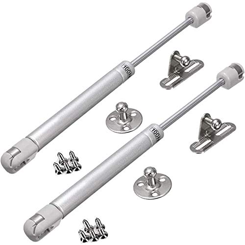NALCY 2pcs Amortiguadores de Gas 100N, Resorte de Gas Mueble, Pistones a Gas Armarios, Hidráulico Amortiguador Puertas, Bisagra para armario, Resortes de Compresión Cover