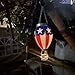 Mokylor Hot Air Balloon Solar Lantern, Hanging Solar Lanterns with Flickering Flame Light, Decorative Flickering Solar Lights for Garden Lawn Porch Tree Yard Decorations