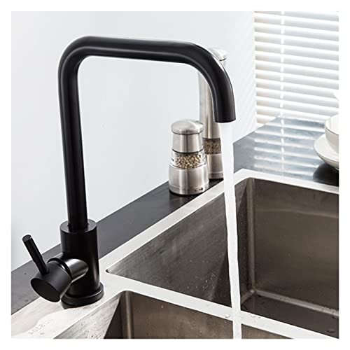 Grifo de cocina de acero inoxidable mezclador de agua fría y caliente 360 5