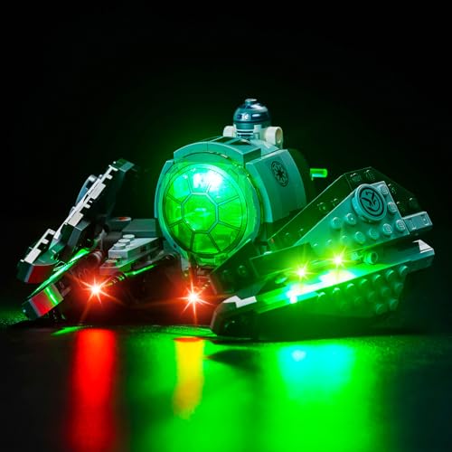 BrickBling LED Lighting Kit Compatible with Lego The Clone Wars Yoda’s Jedi Starfighter, Creative Light Compatible with Lego 75360-No Bricks