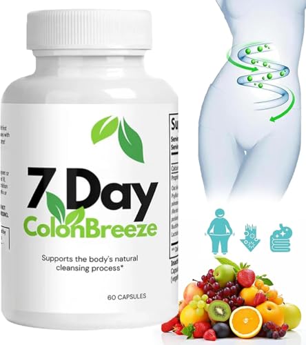 7 Day Colon Cleanse, 100% Natural 7 Day Gentle Gut and Colon Support Cleanse Weight Loss, Healthy Fast Shape for Women & Men (1pcs)