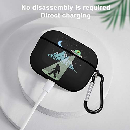 Bigfoot Alien Airpods Case Cover For Apple Airpods Pro Cute Airpod Case For Boys Girls Silicone Protective Skin Airpods Accessories With Keychain #TOP4