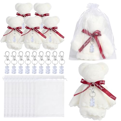 Serviettes de baptême et porte-clés : coffret cadeau souvenir pour baby shower