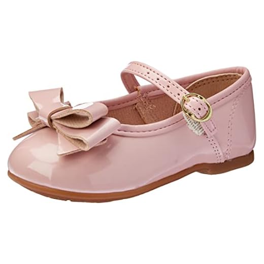 Sapatilha Molekinha Verniz Premium Bebê-Meninas, Rosa, 21