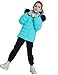 ZSHOW Girls' Warm Snow Jacket Thick Quilted Puffer Coat with Detachable Hood(Light Blue,10-12)