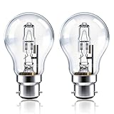Caldarax A55 B22 100W GLS Bayonet Cap Light Bulbs Dimmable, AC 220-240V, Warm White 2700K, Classic Clear Globe BC Large Bayonet Bulb for Ceiling Light, Wall Lamp, Table Lamp, Pack of 2