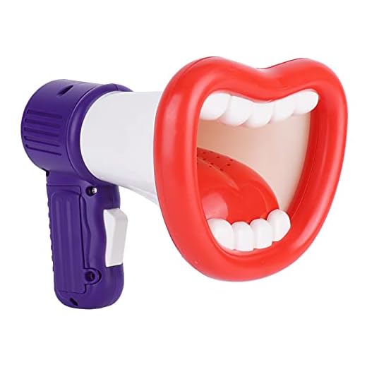 Brinquedo trocador de voz, mini megafone, brinquedo de buzina portátil em forma de boca, brinquedo para alto-falante, brinquedo de brincadeira engraçada, brincadeira com função de gravação para crianças acima de 3 anos de idade