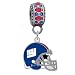 New York Giants Helmet Charm Fits Most bracelet Lines Including Pandora, Chamilia, Troll, Biagi, Zable, Kera, Personality, Reflections, Silverado and More