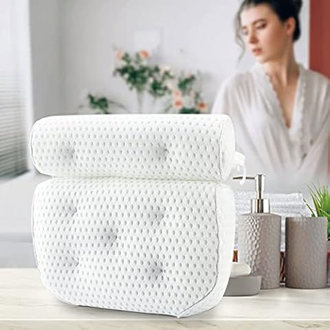 Almohada de Baño MAISITOO con Soporte 4D Air Mesh Cover