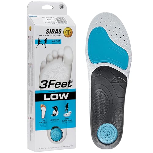 Sidas Mixte 3feet Activ Low Semelle Course pied, Bleu, Taille 44-45 EU