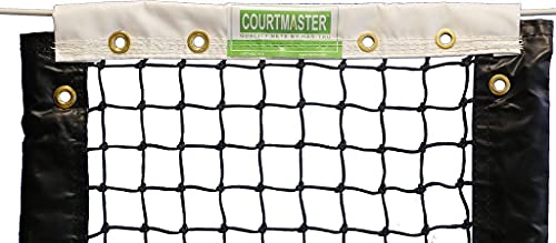 Har-Tru CourtMaster DHS Tennis Net - Vinyl Headband, 3 mm Net Body (Standard)
