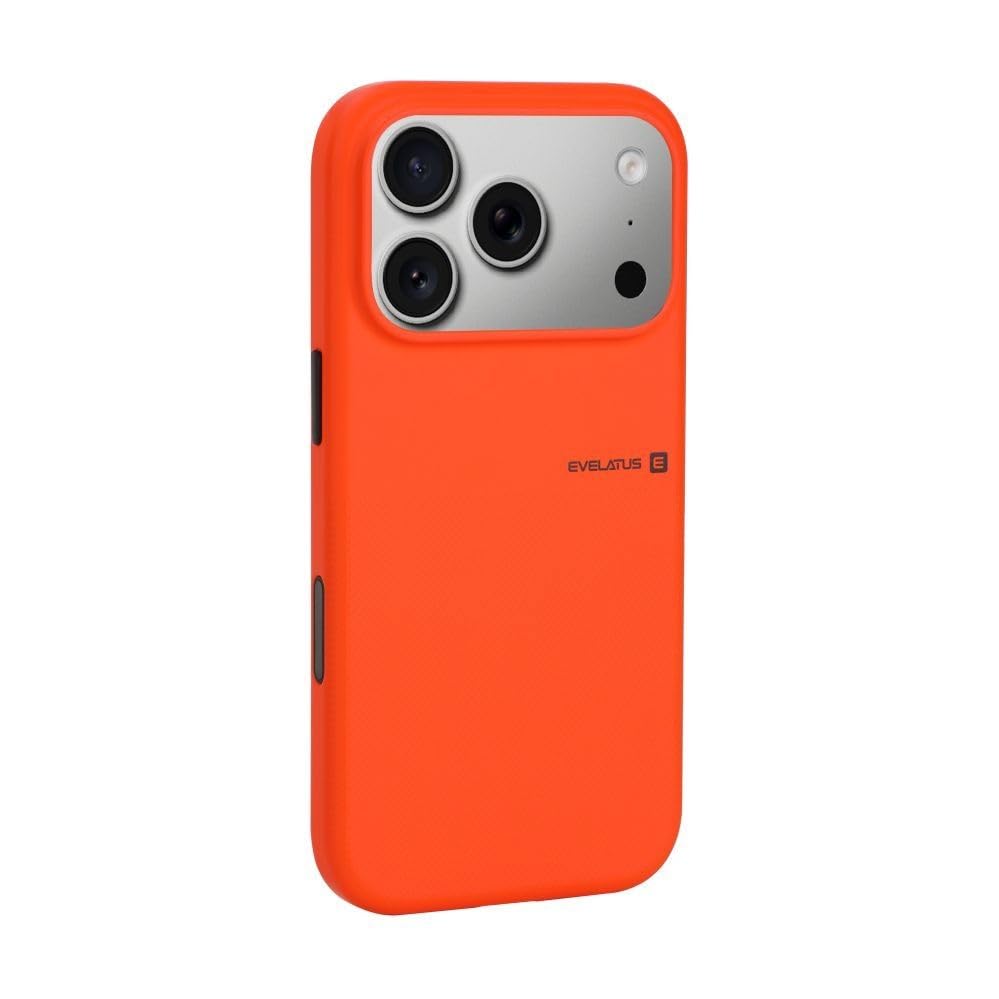 Coque iPhone 17 Pro Sandstone anti-glisse fine orange MagSafe