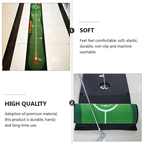 BESPORTBLE Conjunto de Colocação de Golfe para Uso Interno de Colocar Tapete de Prática de Golfe Ver