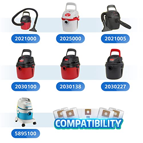 Image of Micro Shop Vac Bags 1-1.5 Gallon by ALYYDBG, Type A - 90667 9066700 9066733 Disposable Vacuum Cleaner Collection Filter Bag 5 PCS