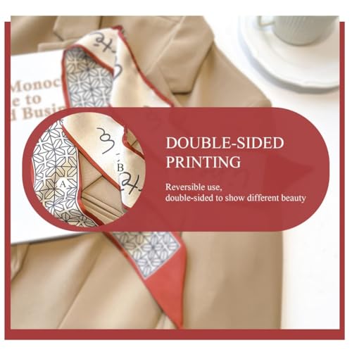 5Pcs Scarves for Women Lightweight Multifunctional Purse Scarf for Handbags Satin Scarf Fashion Accessories Gifts 35X2.7Inch4