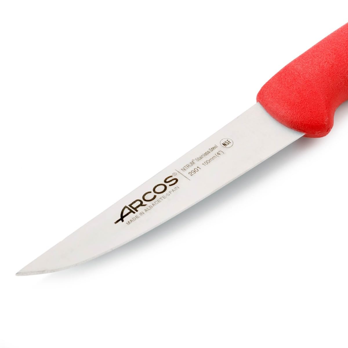 ARCOS - Serie Latina - Coltello Verdura - Lama Acciaio Inossidabile Nitrum 105 Mm Manico Legno Compresso Colore Marrone 8421002100512
