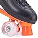 NVGSHO Roller Skate Shoes for Girls and Boys, Double Row Roller Skates with Light Up Wheels, Suitable for Beginners Among Teenagers, Best Gift Choice, with Bags.,Black,Men's US6
