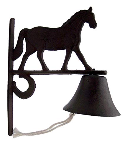 Farmhouse-Equestrian-Charm-Dinner-Bell-Vintage-Cast-Iron-Cowbell-775-Inches Farmhouse Equestrian Charm Dinner Bell Vintage Cast Iron Cowbell 775 Inches