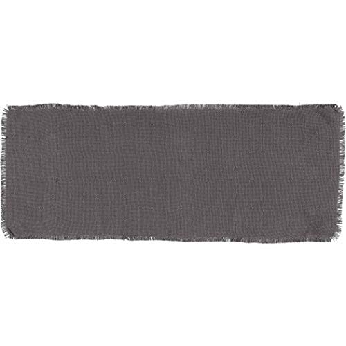 Vhc Brands Coastal Tabletop & Kitchen - Sandy Burlap Runner, 13" X 36", Grey #TOP2