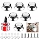 Topfdeckelgriff Ersatz,6 PCS Universalgriff für Topfdeckel hitzebeständiger Knopf,Universal Topfdeckelknöpfe Hitzebeständige,Topfdeckelgriff aus Edelstahl und Bakelit Ersatzdeckelknöpfe für Home Küche