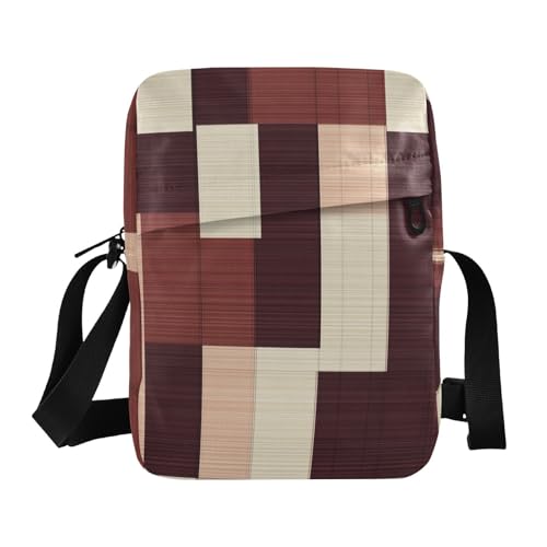 messenger bag crossbody Crossbody Small Bags For Women cross body purses for women Adjustable Strap for Shopping Shopping- Fashion Squares Burgundy Neutral