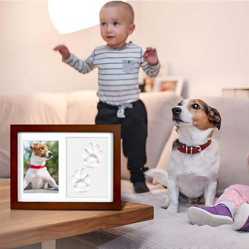 Jicyor Pfotenabdruck Set Hund, Gedenkrahmen Pfotenabdruck Set Hund und Katze Pfotenabdruck Set Katze Besitzer