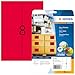 Produktbild HERMA 5046 Farbige Etiketten neon rot, 20 Blatt, 99,1 x 67,7 mm, 8 pro A4 Bogen, 160 Stück, selbstklebend, bedruckbar, matt, blanko Papier Neon-Etiketten Farbaufkleber