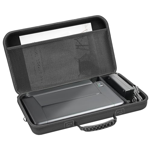 HESPLUS Hard Travel Case for Canon PIXMA TR150 / iP110 Wireless Portable Printer and Battery Pack, Printer Organizer with Adjustable Shoulder Strap, Mesh Pocket fit Ink Tank, Adapter (CASE ONLY!)