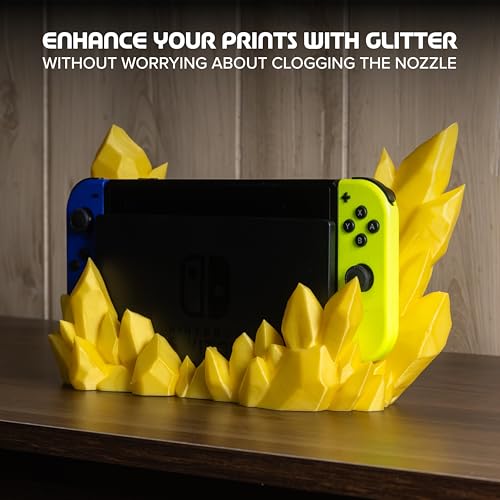 Image of Polymaker Panchroma Celestial PLA Filament 1.75mm for 3D Printer, Yellow | Neatly Wound Glitter PLA for Easy Print & Smooth Feeding, Compatible with Bambu Lab & Most 3D Printers