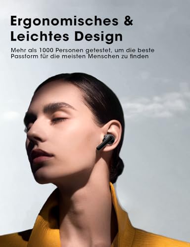 Bluetooth Kopfhörer Kabellos Bluetooth 5.4 In Ear Kopfhörer mit 4 ENC Noise Cancelling Mikrofon, LED Anzeige & 48 Std Spielzeit, HiFi Tiefer Bass Wireless Earbuds IPX7 Wasserdicht für Arbeit & Studium – Bild 4