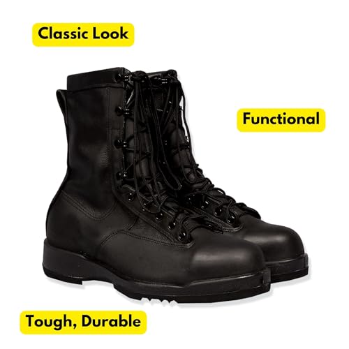 Iconikal [4 Pairs Round Boot Laces - 5/32 (4mm) Strong, Durable Shoelaces for Work Boots, Hiking Shoes & Outdoor Footwear - Black (54 Inch Length)