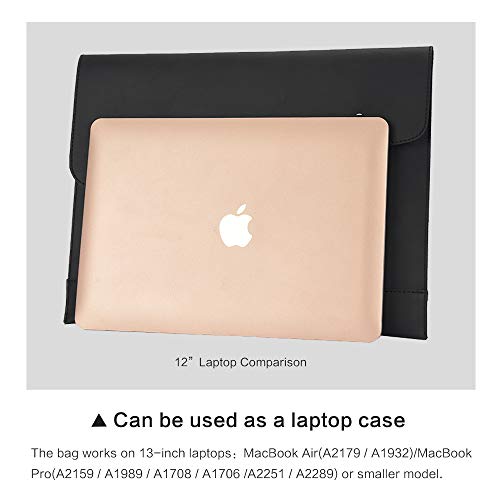 Image of Envelope A4 Documents Folder Case,Convenient Business & Conference File Pu leather Clutch Bag for Women and Men