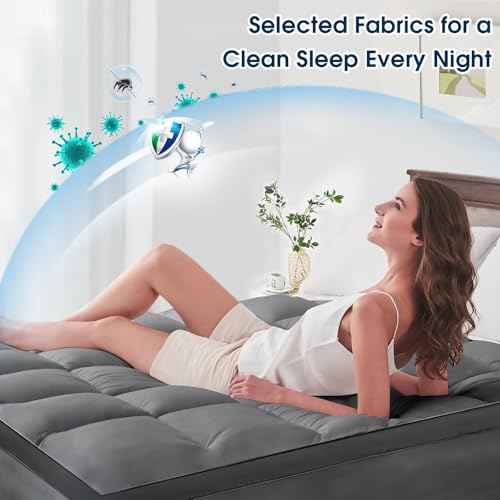 image for Queen Mattress Topper, CYMULA Cooling Mattress Pad Cover PillowTop for